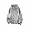 Men's Oversized Colour Block Windbreaker Jacket - Grey