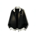 Men's Retro Stripe Track Jacket - Black & White