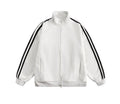 Men's Oversized Varsity Track Jacket - White