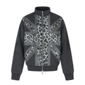 Men's Union Jack Leopard Print Zip-Up Track Jacket