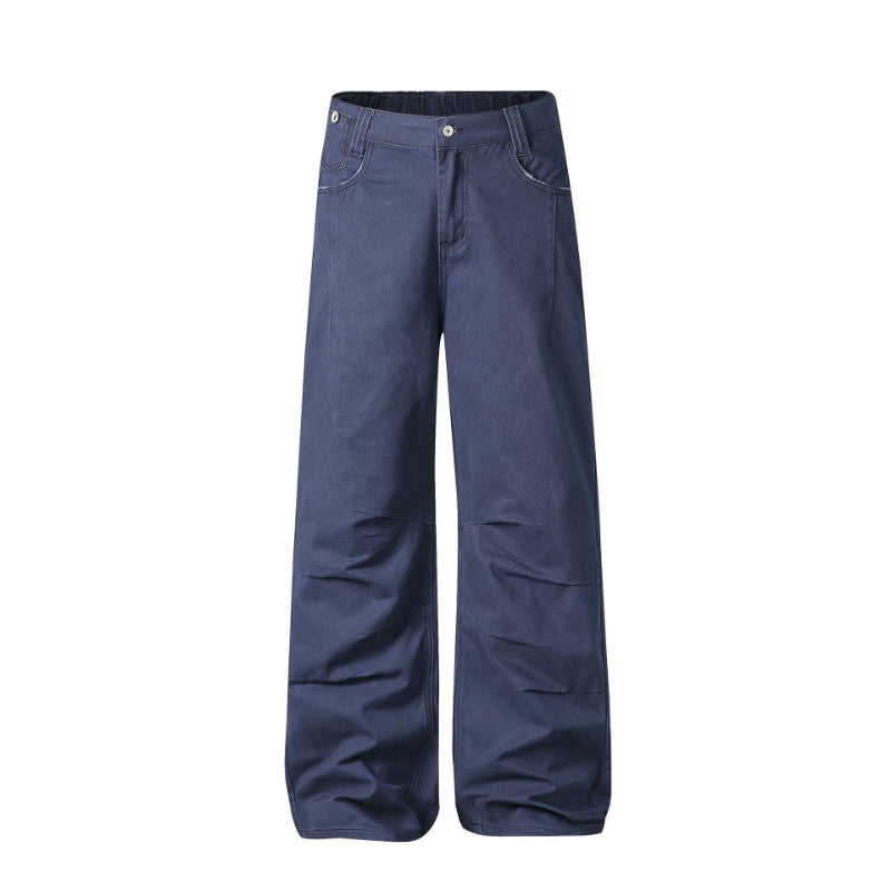 Men's Wide Leg Canvas Workwear Trousers
