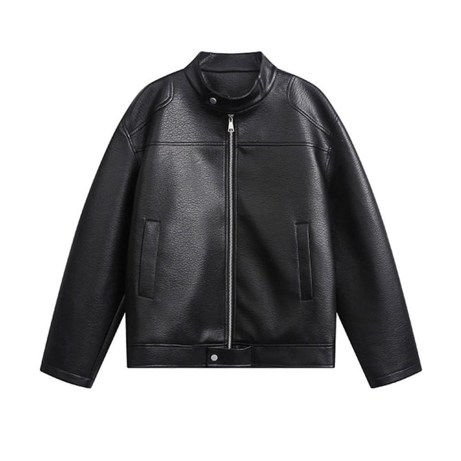 Men's Faux Leather Moto Jacket