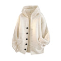 Men's Oversized Hooded Knit Cardigan - Cream & Olive
