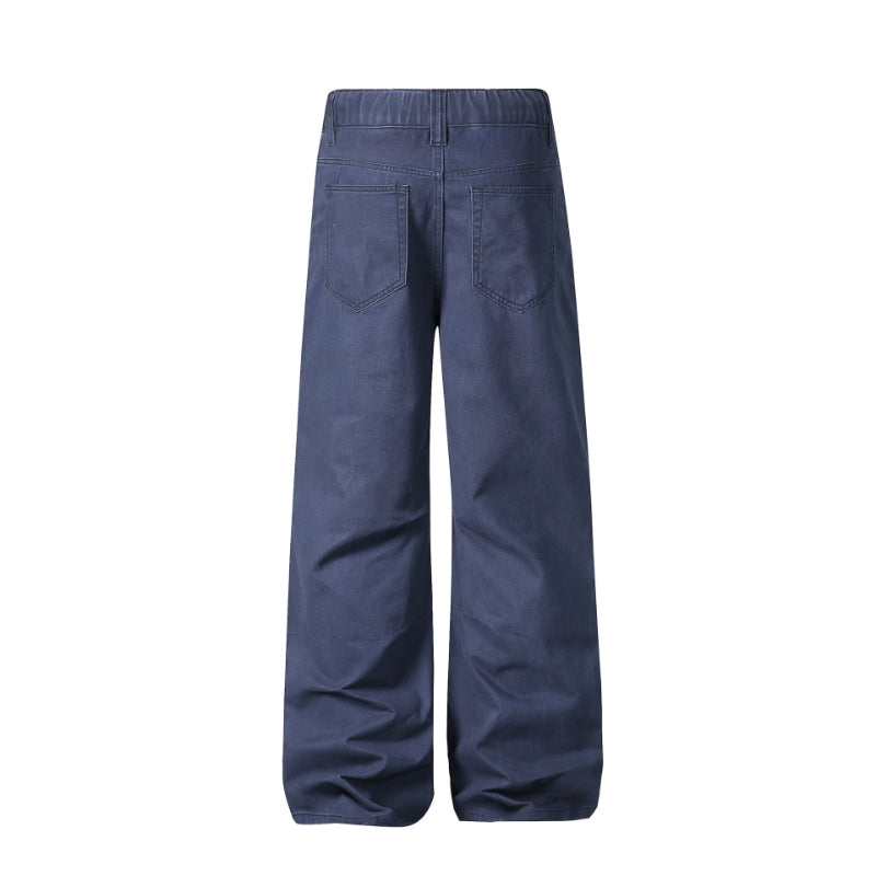 Men's Wide Leg Canvas Workwear Trousers