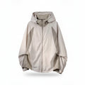 Men's Oversized Colour Block Windbreaker Jacket - Sand