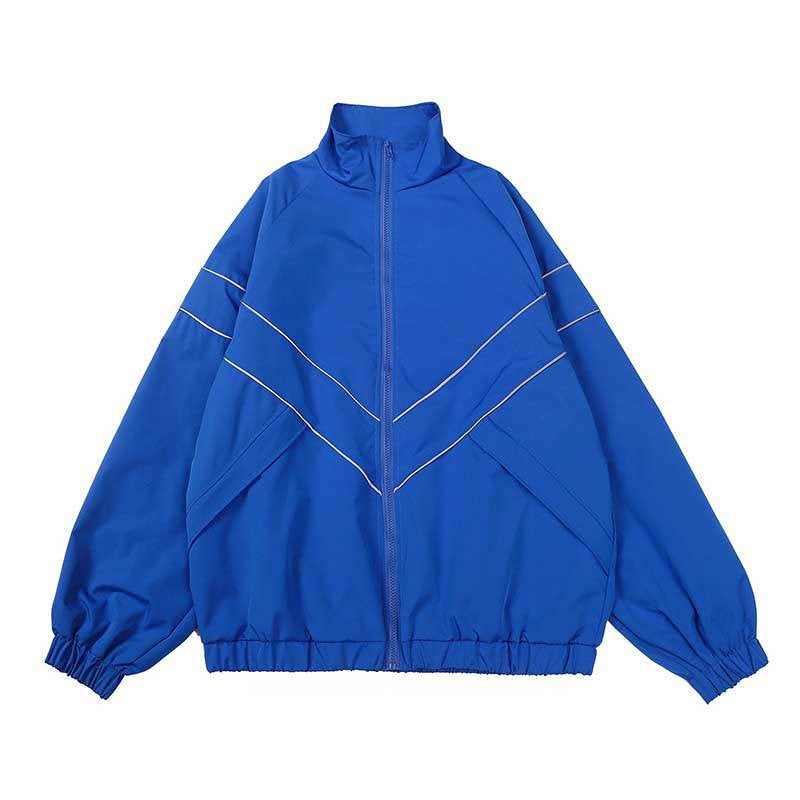 Men's Oversized Windbreaker Jacket - Royal Blue