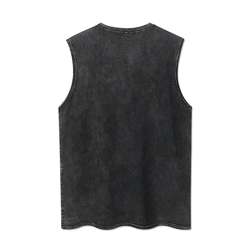 Men's Acid Wash Gothic Graphic Tank Top