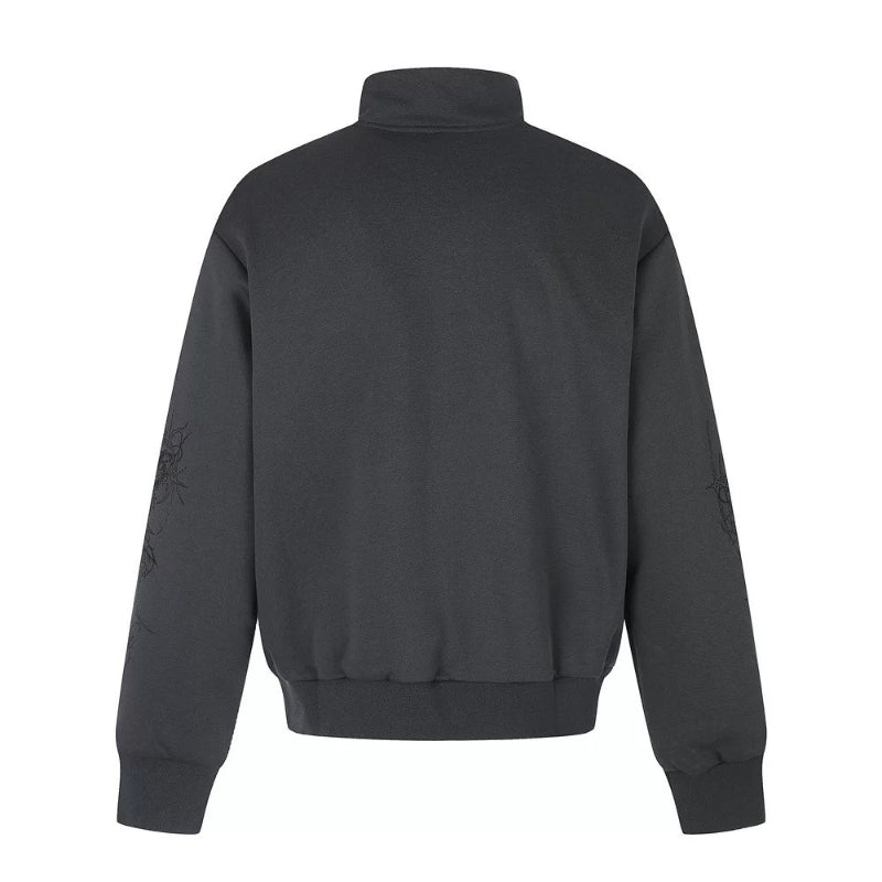 Men's Union Jack Leopard Print Zip-Up Track Jacket