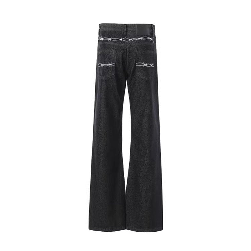 Men's Black Flare Jeans