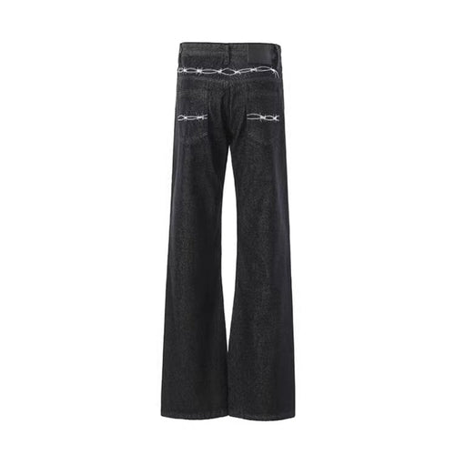 Men's Black Flare Jeans