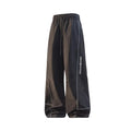 Men's Baggy Nylon Track Pants with Reflective Piping