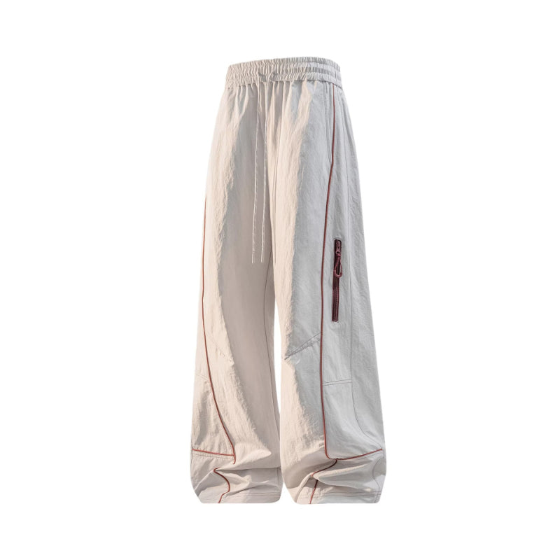 Men's Baggy Track Pants with Contrast Piping