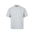 Men's Oversized Mock Neck T-Shirt - Grey