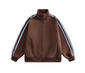 Men's Oversized Varsity Track Jacket - Brown