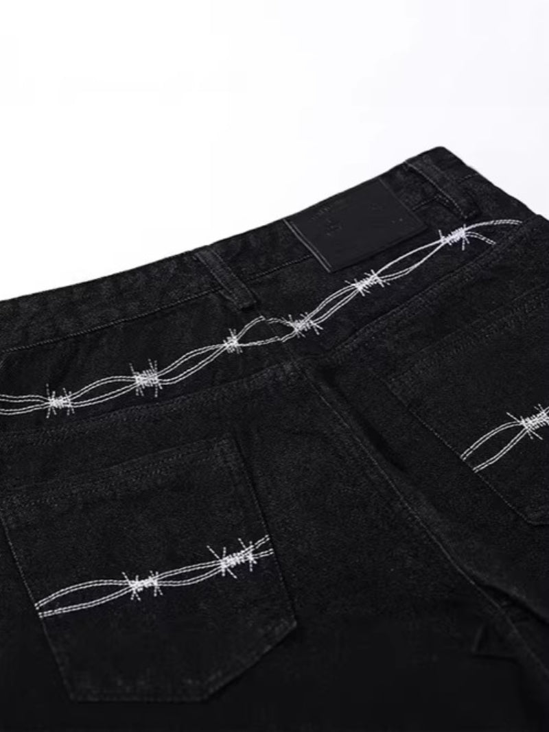 Men's Black Flare Jeans