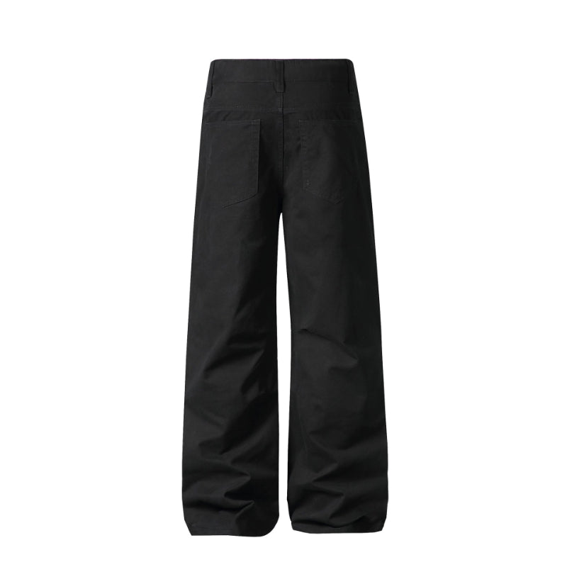 Men's Wide Leg Canvas Workwear Trousers