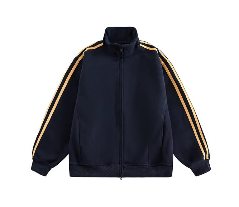 Men's Oversized Varsity Track Jacket - Navy