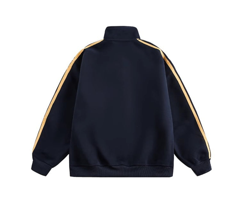 Men's Oversized Varsity Track Jacket - Navy