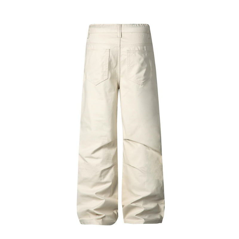 Men's Wide Leg Canvas Workwear Trousers
