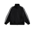 Men's Oversized Varsity Track Jacket - Black