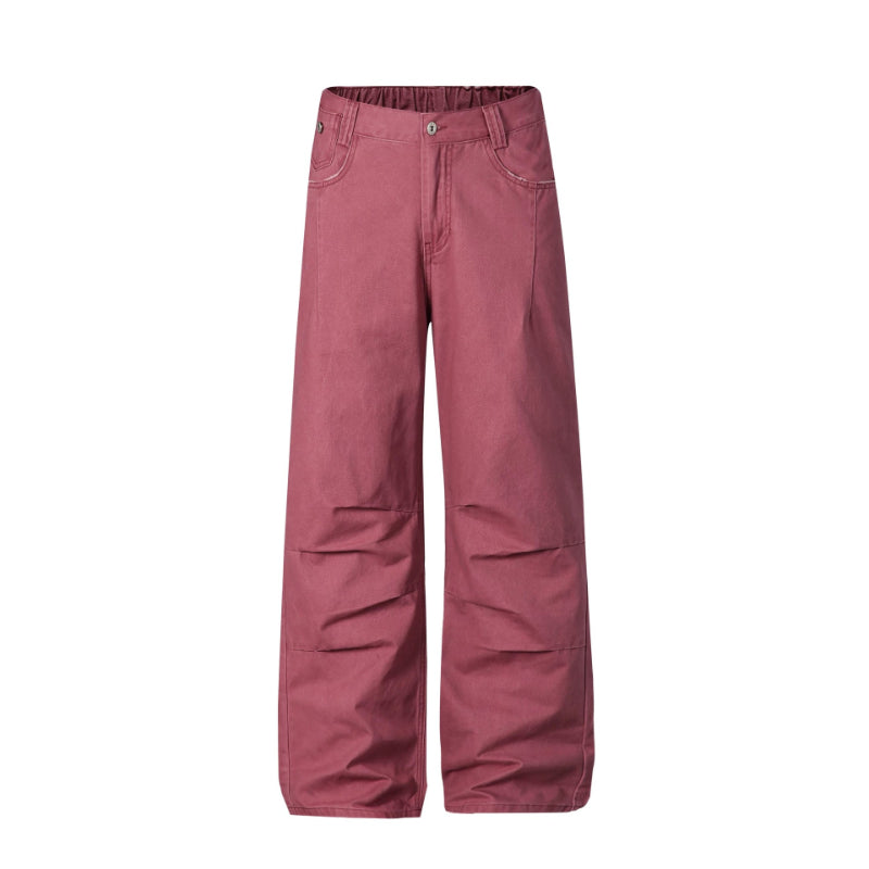 Men's Wide Leg Canvas Workwear Trousers